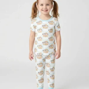 Noah's Ark Bamboo Two Piece Short Sleeve Pajama Set