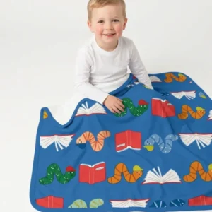 Bookworm Family Matching Bamboo Blanket