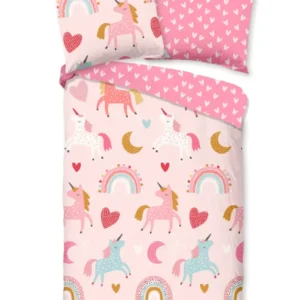 Guten Morgen Flanellen Kinderbecher Deckung "Unicorn" - Pink - Rits
