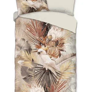 Descanso Satin Duvet Cover "Pippa" - Sand - Dubbele instopflap