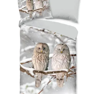 Guten Morgen Flanellen Duvet Cover "FEBE" - Grau - Rits