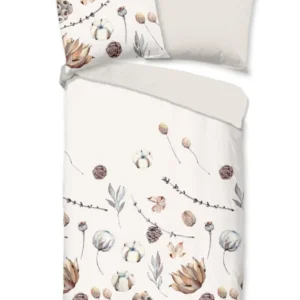 Guten Morgen Flanellen Duvet Cover "Mirre" - Sand - Rits