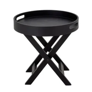 Beistelltisch Sora – Holztablett in Schwarz