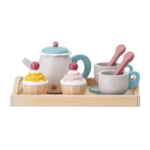 Spielset Ariel - buntes Teeservice mit Tablett & Cupcakes