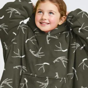Antlers Minimalism Wearable Bamboo Blanket Hoodie