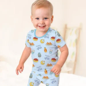 Iftar Party Bamboo Two Piece Short Sleeve Shorts Pajama Set