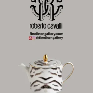 Roberto Cavalli Home Tea Pot or Coffee Pot TIGER diam. 4.75", H 4.5" - Palais Royal Linen Gallery