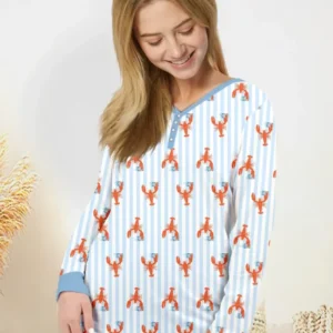 Crawfish Beer Season Bamboo Women Pajama Set