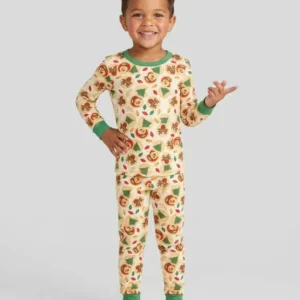Christmas Sugar Cookie Bamboo Two Piece Long Sleeve Pajama Set
