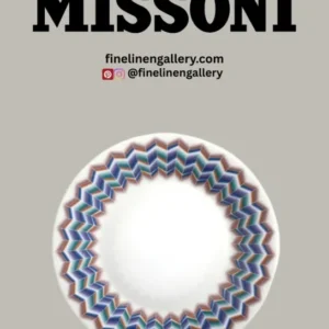 Missoni Home Dessert Plates ZIG ZAG Set of 6 Jarris 148 diam. 8.5" - Palais Royal Linen Gallery