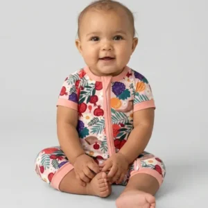 Pomegranate Blessings Night Family Matching Bamboo Shorty Zippy