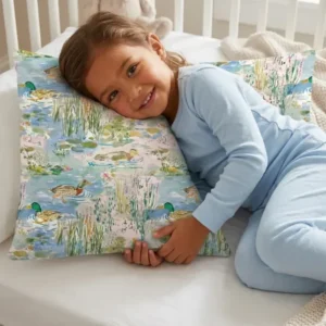 Watercolor Mallard Duck Bamboo Pillow Case