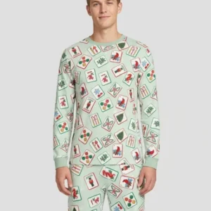 Christmas Mahjong Bamboo Men's Pajama Set