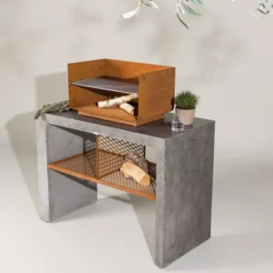 Outdoor Küche Sella - aus Aluminium in Hellgrau inklusive Grill
