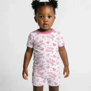 My Heart Belongs To Mommy Bamboo Two Piece Short Sleeve Shorts Pajama Set