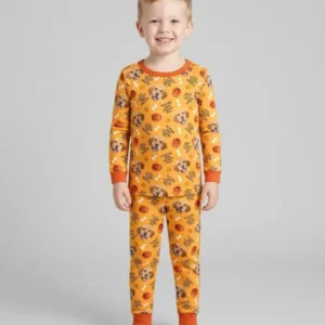 Custom Pet Photo Tricks for Treats Bamboo Two Piece Long Sleeve Pajama Set