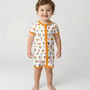 Basketball Alphabet Bamboo Shorty Zippy