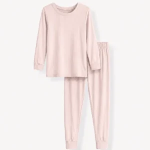 Sakura Ribbed Bamboo Two Piece Long Sleeve Pajama Set