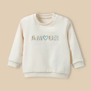 Sweatshirt Buchstaben aus Liberty Stoff Baby - Bio-Baumwolle
