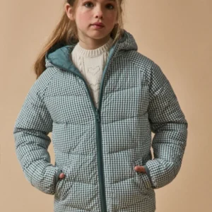 Mädchen-Steppjacke, wendbar, 2-in-1-Effekt