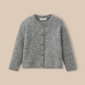 Mädchen-Cardigan mit Wolle und Mohair
