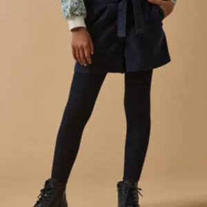 Mädchen Paperbag-Shorts aus Velours