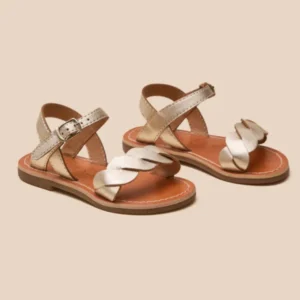 Mädchen-Sandalen aus Leder, geflochten