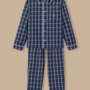 Jungen-Pyjama mit großem Karomuster