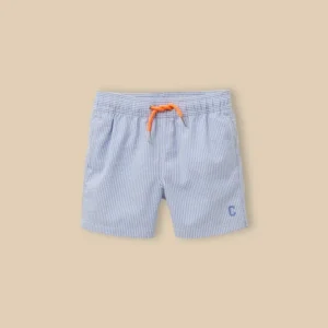 Jungen-Badeshorts aus Seersucker