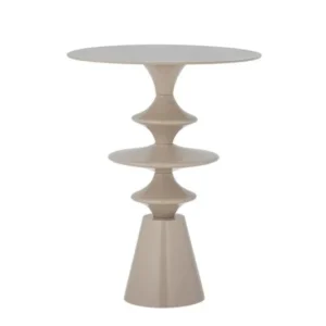 Beistelltisch Avero – Skulpturales Design in hellem Beigeton