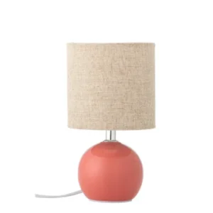 Tischlampe Elara – Steingut in Rosé, elegantes Designobjekt