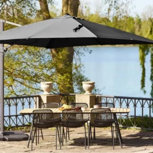 Garten Sonnenschirm Solvien – in schwarzer quadratischer Form