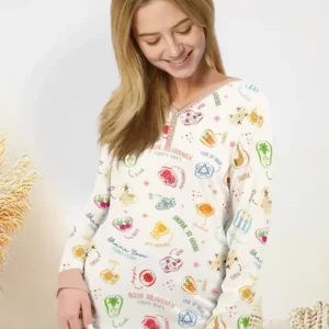 Happy Rosh Hashanah Bamboo Women Pajama Set