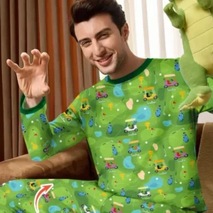 Custom Name Golf Season Family Matching Bamboo Men's Pajama Set