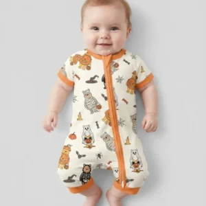 Retro Trick Or Treat Bamboo Shorty Zippy