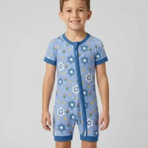 Starry Bloom Blessings Family Matching Bamboo Shorty Zippy