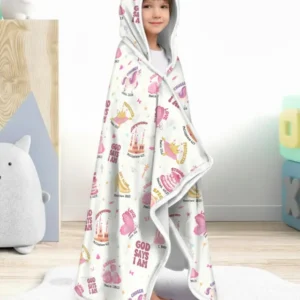 God Says I Am Girl Bamboo Wearable Hooded Blanket