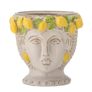Blumentopf „Amalfi“ – Gelbes Steingut