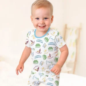 Happy Passover Matching Family Bamboo Two Piece Short Sleeve Shorts Pajama Set