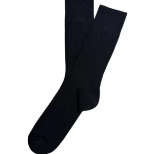 Chaussettes laine et cachemire minuit homme 1