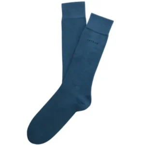 Chaussettes coton pétrole homme 1