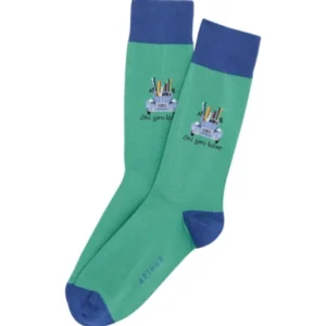 Chaussettes Homme Ski You Later Vert VERT 1