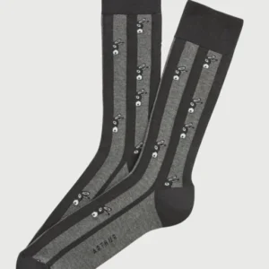 Chaussettes coton âne gris homme 1