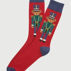 Chaussettes coton teddy casse-noisette bordeaux homme 1