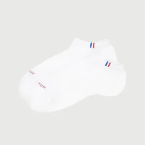 Pack 2 chaussettes invisibles Femme Coton Blanc et Ivoire 1