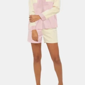 Pyjama court boutonné Femme Rayure Bigout Multicolore 1