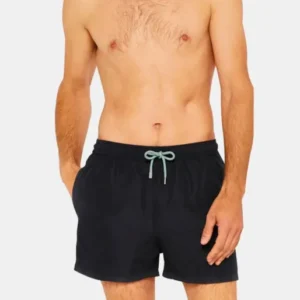 Short de bain Homme uni Noir 1