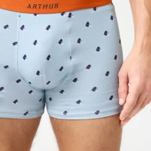 Boxer homme Les dents de l'amour Imprimé broderie têtes de requin 1