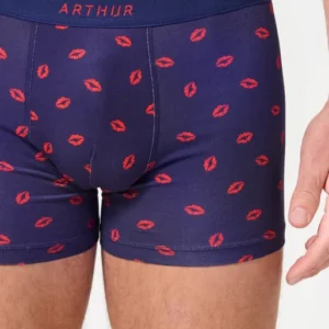 Boxer homme Kiss Imprimé bisous rouge à lèvre 1