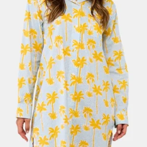 Robe chemise palmier Jaune 1